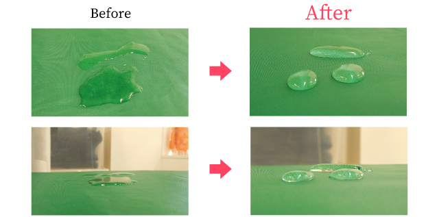 はっ水加工　before After