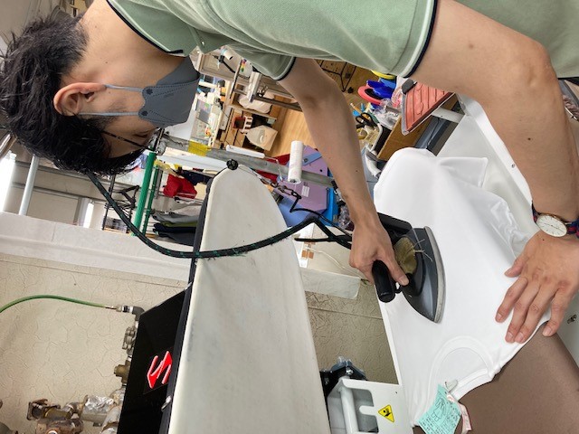 福田店長　プレス仕上げ